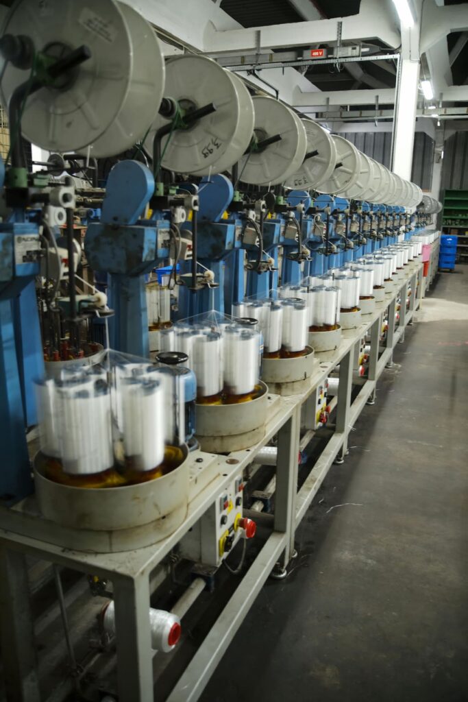 Braiding machines in production