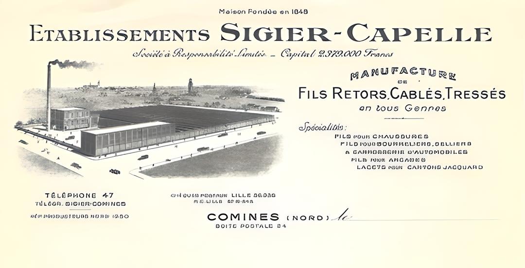 Ancienne publicité de l’entreprise Sigier Capelle