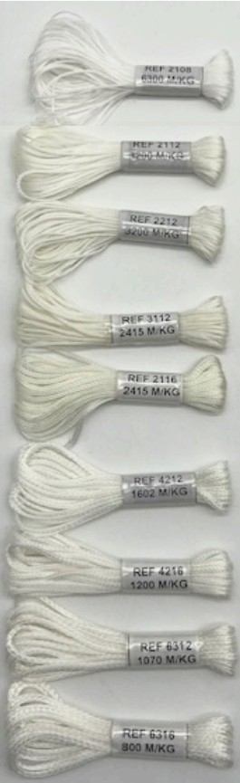 Divers diamètres de fils de couture polyamide pour assembler les chaussures